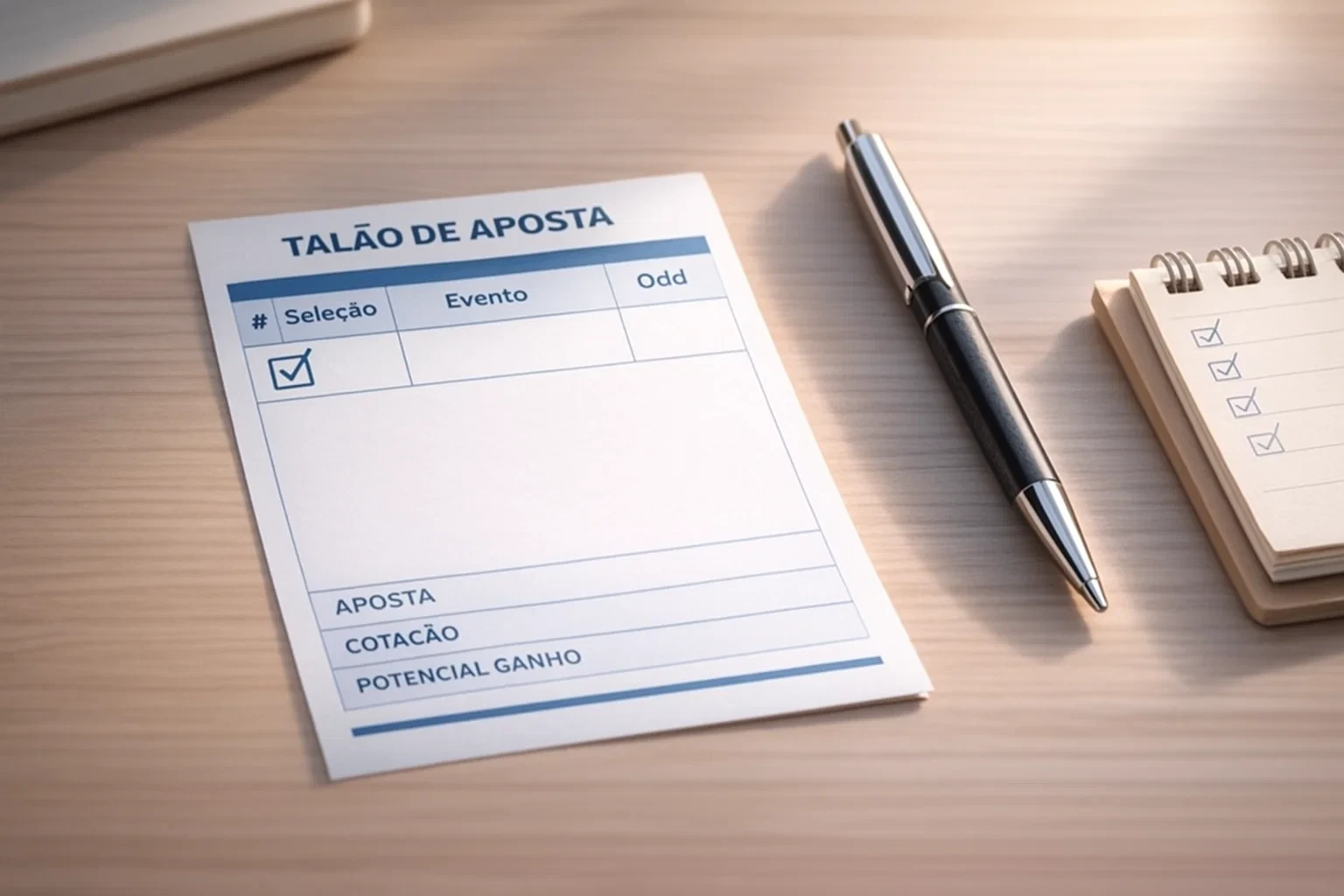 Representação visual de uma aposta simples focada num único evento desportivo