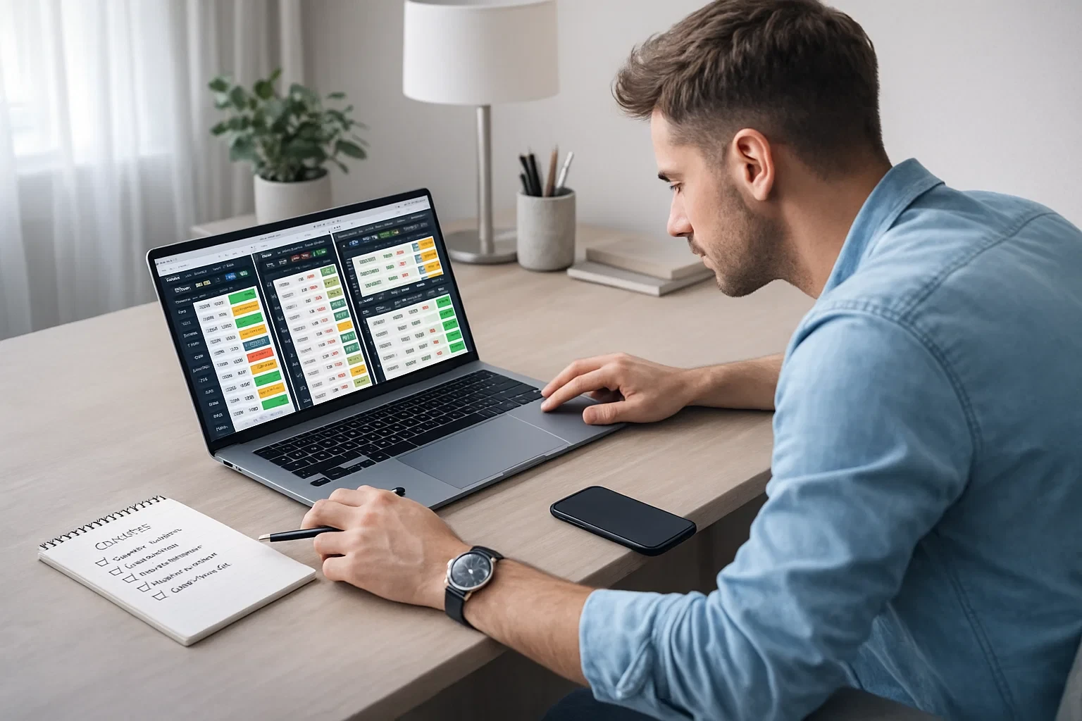 Pessoa a analisar e comparar diferentes plataformas de apostas no computador